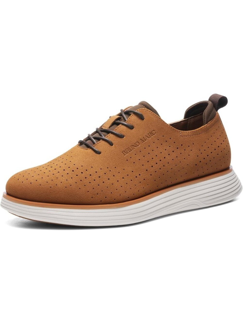 Bruno Marc Men's Brown/Grey MaxFlex Fashion Dress Sneakers Oxfords Classic Shoes